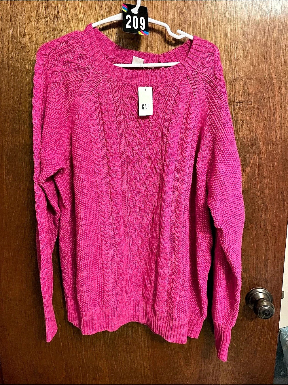 Gap Cable-Knit Crewneck Sweater Pink Size XXL NWT